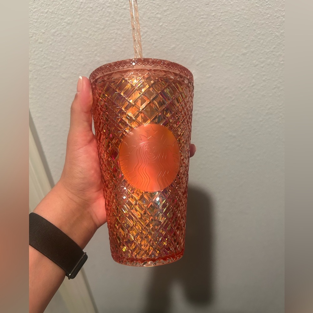 Starbucks Radiant Orange Tumbler with Straw